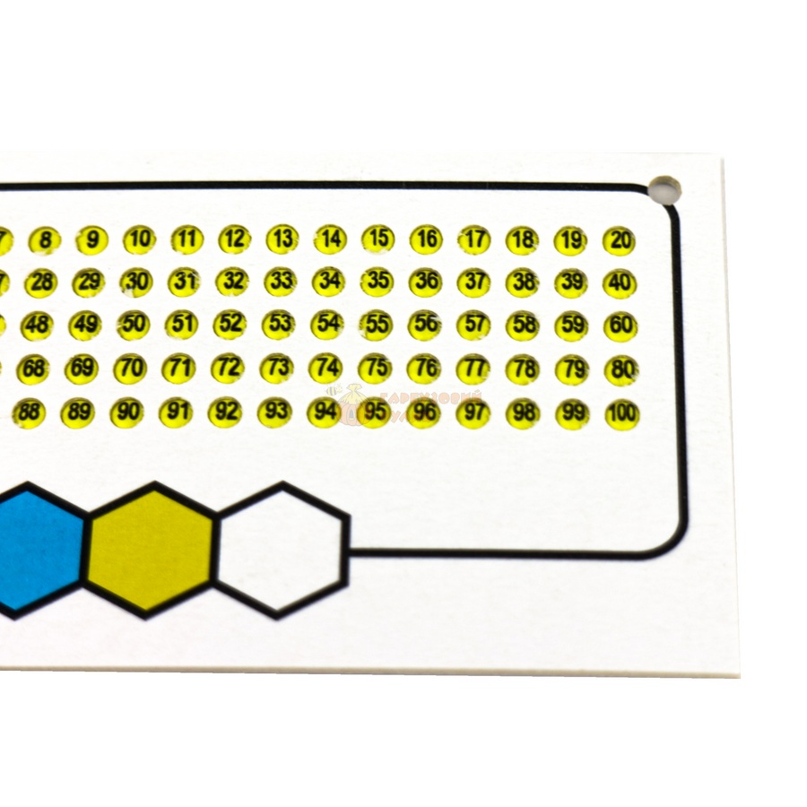 Мітки для матки опалитові цифрові (жовті) Чехія – фото