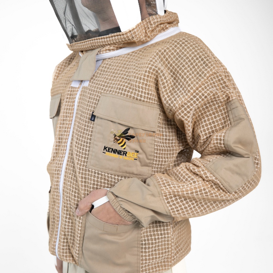 Куртка пасічника повна вентиляція сітка (коричнева) "KennerBee" – фото