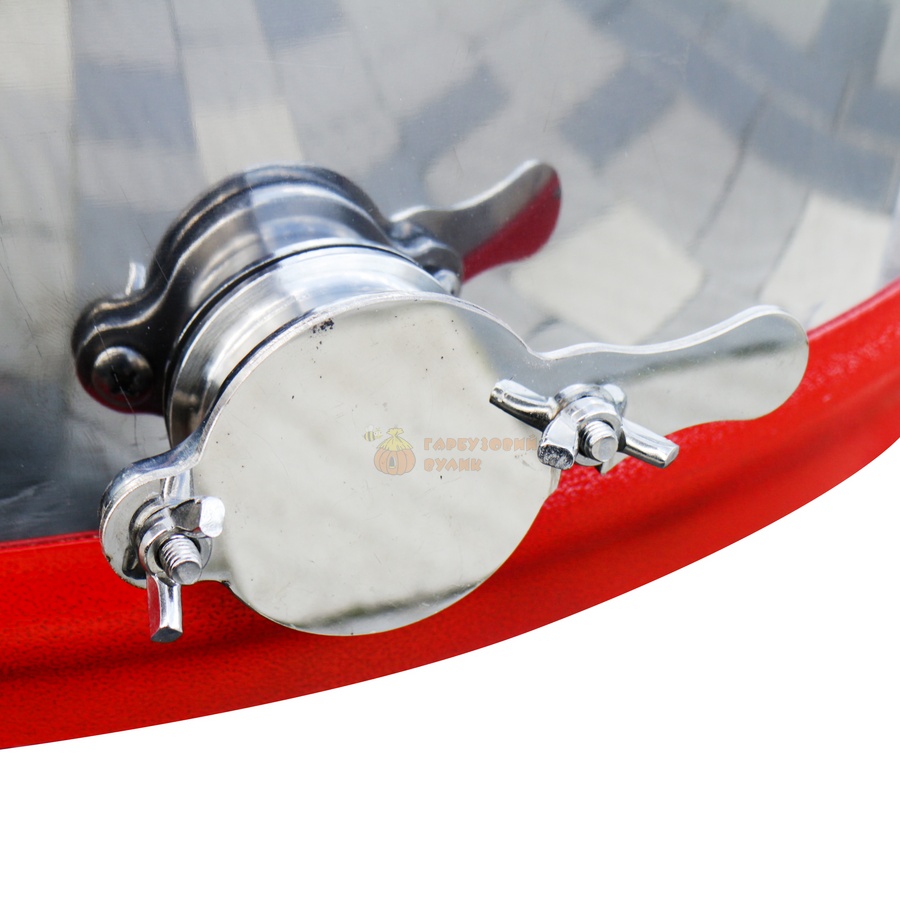 Медогонка 4-х рамкова поворотна (бак нержавіючий, касети сітчаті та деталі ротора порошкове фарбування, кран нержавіючий) "АВВ-100" – фото