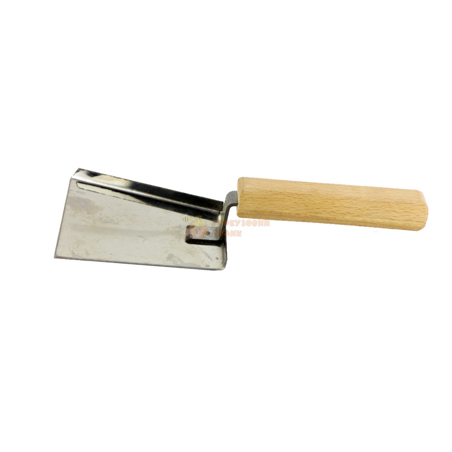 Скребок-лопатка 100*70 мм (нержавіюча) дерев'яна ручка "АВВ-100" – фото