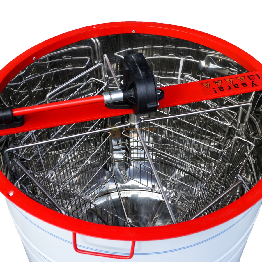 Медогонка 4-х рамкова поворотна (бак, касети сітчаті та деталі ротора нержавіючі, кран пластмасовий) "АВВ-100" – фото
