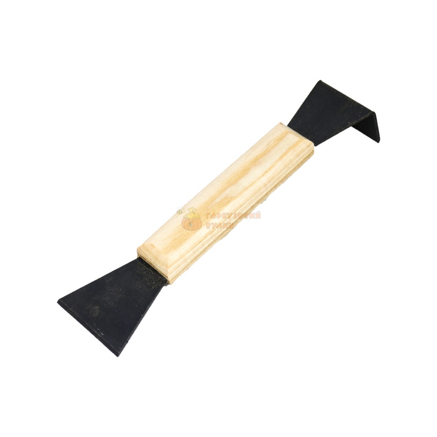 Стамеска пасічна 200 мм (чорна сталь) дерев'яна ручка ТМ "Меліса-93" – фото
