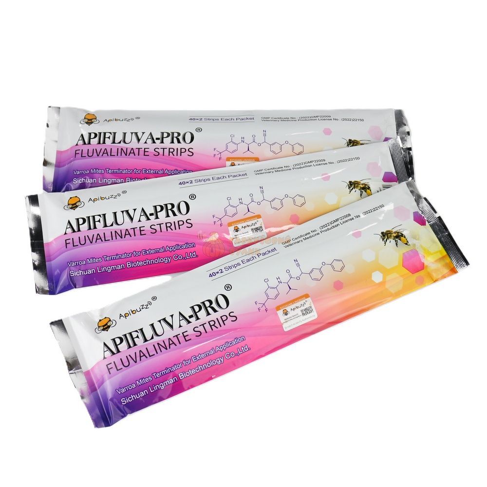 Полоски "APIBUZZ APIFLUVA-PRO" на основе флувалината (40//20*2 полосок) &ndash; фото