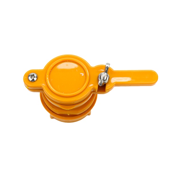 Клапан (кран) пластиковий (жовтий) O 45 мм – фото