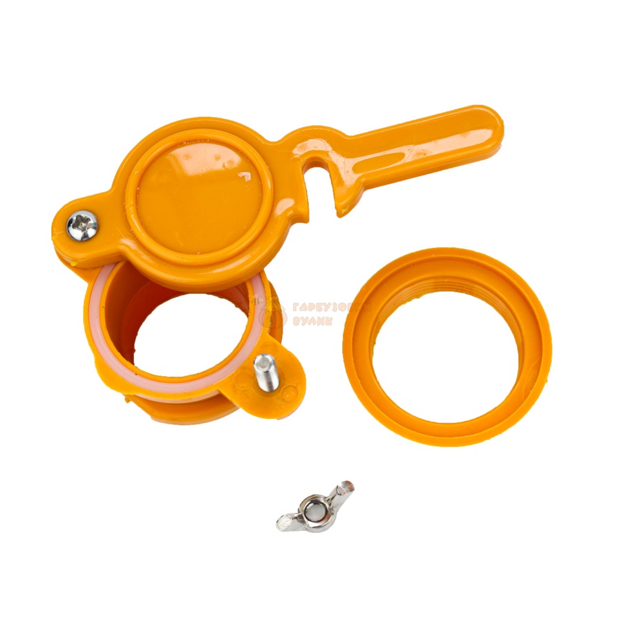 Клапан (кран) пластиковий (оранжевий) O 45 мм – фото