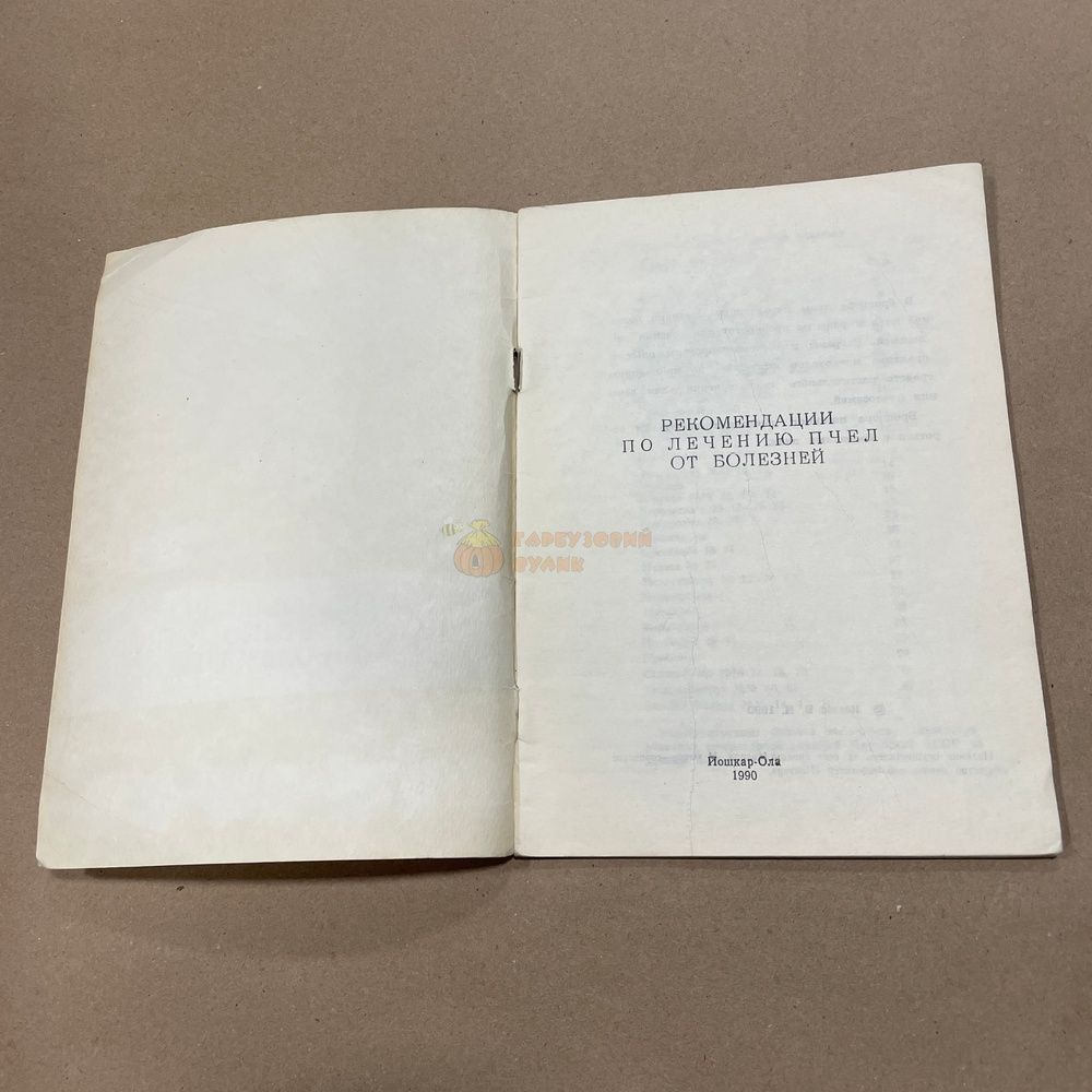 Книга "Рекомендации по лечению пчел от болезней" Козлов В.Н. Йошкар-Ола 1990.-32с. &ndash; фото