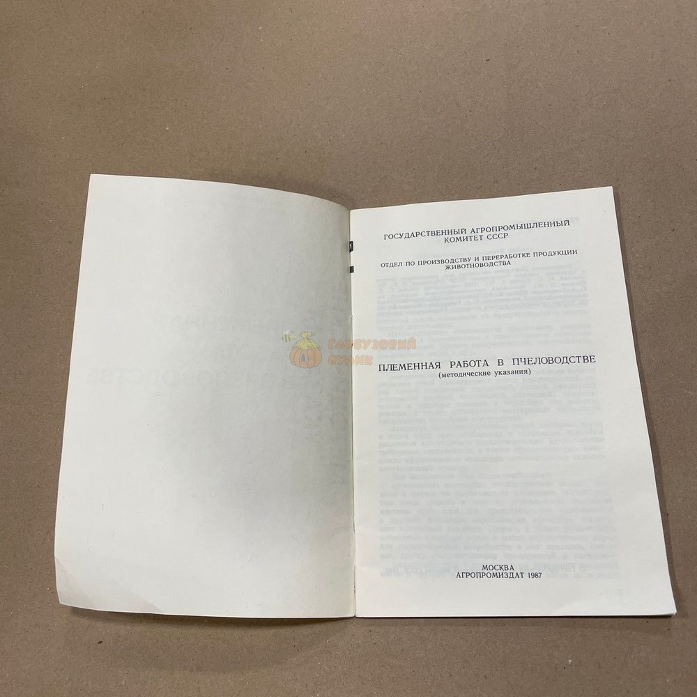 Книга "Племенная работа в пчеловодстве. Методичка" М.А. Агропромиздат 1987.-48с. &ndash; фото