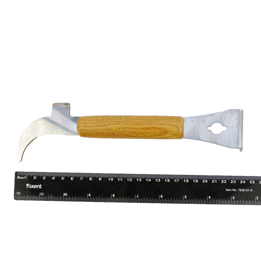 Стамеска пасічника для підйому рамок нержавійка дерев.ручка (250мм) "АВВ-100" – фото
