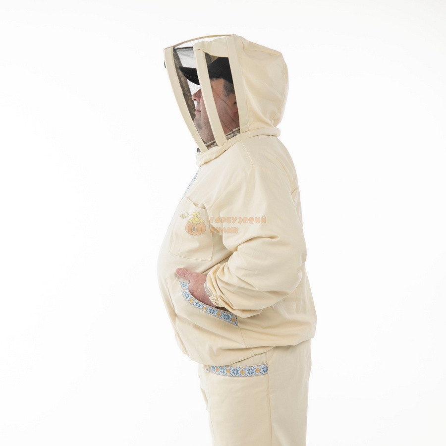 Костюм пасічника з вишивкою "ЄВРО"-маска (куртка і штани бавовна) ТМ "Кирея" – фото