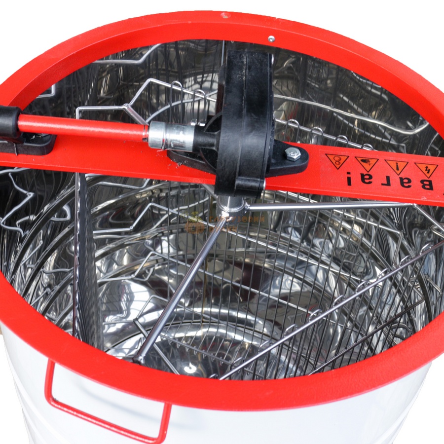 Медогонка 3-х рамкова неповоротна (бак нержавіючий, касети та деталі ротора порошкове фарбування, кран пластмасовий) "АВВ-100" – фото
