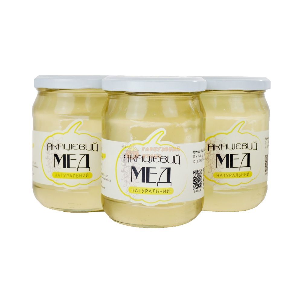 Мед акация "из Ржищева" 0,50л.(0,46л.)/стекло банка (фас 0,7кг.) &ndash; фото
