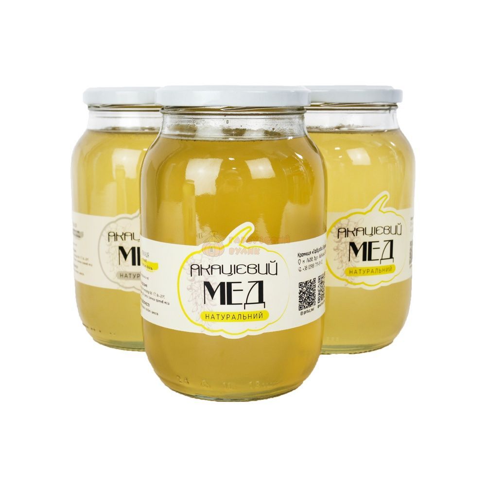 Мед акация "из Ржищева" 1,0л./стекло банка (фас 1,4кг.) &ndash; фото