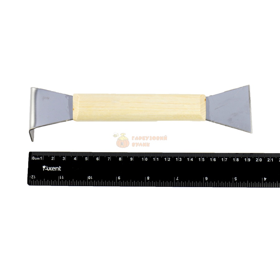 Стамеска пасічника 200 мм (нержавіюча) дерев'яна ручка ТМ "Меліса-93" – фото