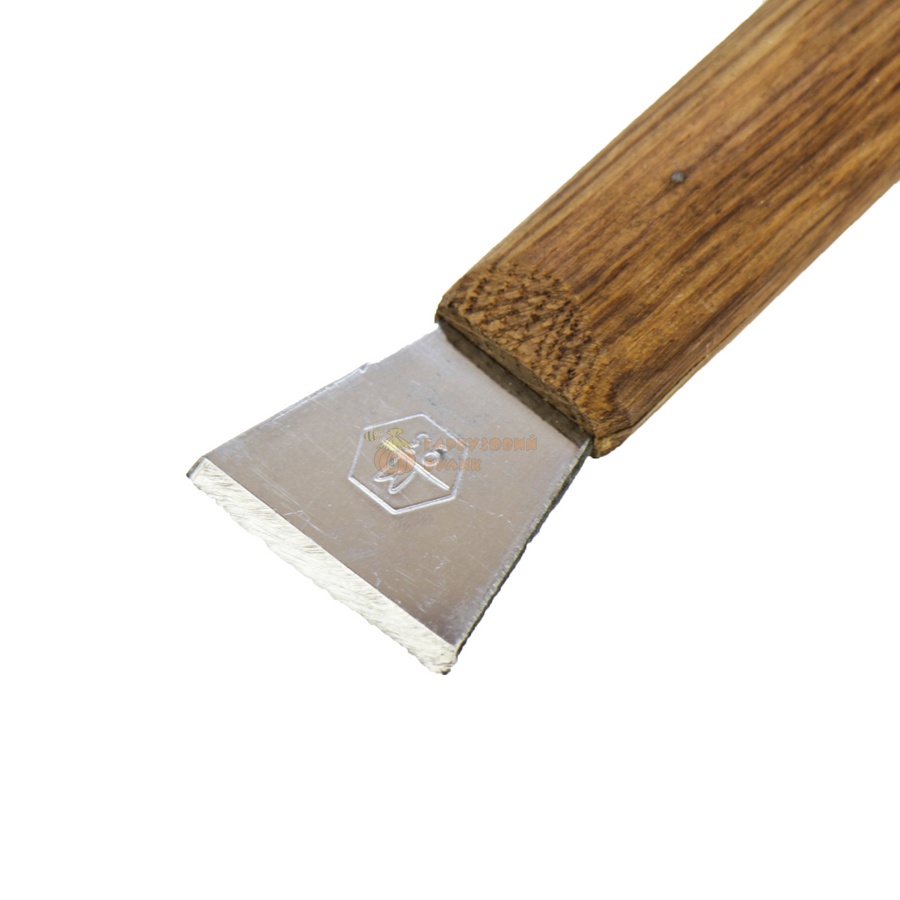 Стамеска пасічна 160 мм (нержавіюча) дерев'яна ручка ТМ "Меліса-93" – фото